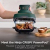 image:imageNinja Crispi Glass Air Fryer 4in1 Grey FN101GY  Max crisp bake air fry recrisp 450F max 4 Qt and 6 Cup containers PFASfree glassGreen Bundle