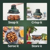 image:imageNinja Crispi Glass Air Fryer 4in1 Grey FN101GY  Max crisp bake air fry recrisp 450F max 4 Qt and 6 Cup containers PFASfree glassGreen Bundle