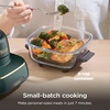 image:imageNinja Crispi Glass Air Fryer 4in1 Grey FN101GY  Max crisp bake air fry recrisp 450F max 4 Qt and 6 Cup containers PFASfree glassGreen Bundle