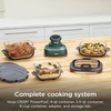 image:imageNinja Crispi Glass Air Fryer 4in1 Grey FN101GY  Max crisp bake air fry recrisp 450F max 4 Qt and 6 Cup containers PFASfree glassGreen Bundle