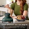 image:imageNinja Crispi Glass Air Fryer 4in1 Grey FN101GY  Max crisp bake air fry recrisp 450F max 4 Qt and 6 Cup containers PFASfree glassGreen Bundle