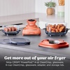 image:imageNinja Crispi Glass Air Fryer 4in1 Grey FN101GY  Max crisp bake air fry recrisp 450F max 4 Qt and 6 Cup containers PFASfree glassOrange Pepper