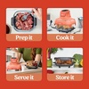image:imageNinja Crispi Glass Air Fryer 4in1 Grey FN101GY  Max crisp bake air fry recrisp 450F max 4 Qt and 6 Cup containers PFASfree glassOrange Pepper