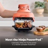 image:imageNinja Crispi Glass Air Fryer 4in1 Grey FN101GY  Max crisp bake air fry recrisp 450F max 4 Qt and 6 Cup containers PFASfree glassOrange Pepper