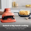 image:imageNinja Crispi Glass Air Fryer 4in1 Grey FN101GY  Max crisp bake air fry recrisp 450F max 4 Qt and 6 Cup containers PFASfree glassOrange Pepper
