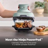 image:imageNinja Crispi Glass Air Fryer 4in1 Grey FN101GY  Max crisp bake air fry recrisp 450F max 4 Qt and 6 Cup containers PFASfree glassSage