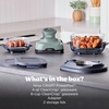 image:imageNinja Crispi Glass Air Fryer 4in1 Grey FN101GY  Max crisp bake air fry recrisp 450F max 4 Qt and 6 Cup containers PFASfree glassSage