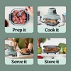 image:imageNinja Crispi Glass Air Fryer 4in1 Grey FN101GY  Max crisp bake air fry recrisp 450F max 4 Qt and 6 Cup containers PFASfree glassSage