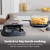 image:imageNinja Crispi Glass Air Fryer 4in1 Grey FN101GY  Max crisp bake air fry recrisp 450F max 4 Qt and 6 Cup containers PFASfree glassStone