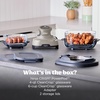 image:imageNinja Crispi Glass Air Fryer 4in1 Grey FN101GY  Max crisp bake air fry recrisp 450F max 4 Qt and 6 Cup containers PFASfree glassStone