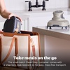 image:imageNinja Crispi Glass Air Fryer 4in1 Grey FN101GY  Max crisp bake air fry recrisp 450F max 4 Qt and 6 Cup containers PFASfree glassStone