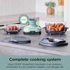 image:imageNinja Crispi Glass Air Fryer 4in1 Mint FN101MT  Max crisp bake air fry recrisp 450F max 4 Qt and 6 Cup containers PFASfree glass