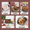 image:imageNinja Crispi Pro Glass Air Fryer 6in1 Cyberspace AS101CY  Max crisp air fry bake roast recrisp dehydrate 1800W 450F max 6Qt 25Qt containersAmber