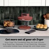 image:imageNinja Crispi Pro Glass Air Fryer 6in1 Cyberspace AS101CY  Max crisp air fry bake roast recrisp dehydrate 1800W 450F max 6Qt 25Qt containersAmber