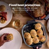 image:imageNinja Crispi Pro Glass Air Fryer 6in1 Cyberspace AS101CY  Max crisp air fry bake roast recrisp dehydrate 1800W 450F max 6Qt 25Qt containersAmber