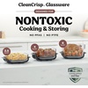 image:imageNinja Crispi Pro Glass Air Fryer 6in1 Cyberspace AS101CY  Max crisp air fry bake roast recrisp dehydrate 1800W 450F max 6Qt 25Qt containersAmber