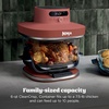 image:imageNinja Crispi Pro Glass Air Fryer 6in1 Cyberspace AS101CY  Max crisp air fry bake roast recrisp dehydrate 1800W 450F max 6Qt 25Qt containersAmber