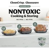 image:imageNinja Crispi Pro Glass Air Fryer 6in1 Cyberspace AS101CY  Max crisp air fry bake roast recrisp dehydrate 1800W 450F max 6Qt 25Qt containersAsh Grey