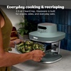 image:imageNinja Crispi Pro Glass Air Fryer 6in1 Cyberspace AS101CY  Max crisp air fry bake roast recrisp dehydrate 1800W 450F max 6Qt 25Qt containersAsh Grey