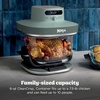 image:imageNinja Crispi Pro Glass Air Fryer 6in1 Cyberspace AS101CY  Max crisp air fry bake roast recrisp dehydrate 1800W 450F max 6Qt 25Qt containersAsh Grey