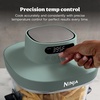 image:imageNinja Crispi Pro Glass Air Fryer 6in1 Cyberspace AS101CY  Max crisp air fry bake roast recrisp dehydrate 1800W 450F max 6Qt 25Qt containersAsh Grey