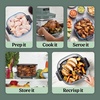 image:imageNinja Crispi Pro Glass Air Fryer 6in1 Cyberspace AS101CY  Max crisp air fry bake roast recrisp dehydrate 1800W 450F max 6Qt 25Qt containersAsh Grey