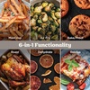 image:imageNinja Crispi Pro Glass Air Fryer 6in1 Cyberspace AS101CY  Max crisp air fry bake roast recrisp dehydrate 1800W 450F max 6Qt 25Qt containersBone