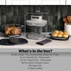 image:imageNinja Crispi Pro Glass Air Fryer 6in1 Cyberspace AS101CY  Max crisp air fry bake roast recrisp dehydrate 1800W 450F max 6Qt 25Qt containersBone