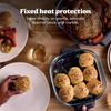 image:imageNinja Crispi Pro Glass Air Fryer 6in1 Cyberspace AS101CY  Max crisp air fry bake roast recrisp dehydrate 1800W 450F max 6Qt 25Qt containersBone