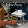 image:imageNinja Crispi Pro Glass Air Fryer 6in1 Cyberspace AS101CY  Max crisp air fry bake roast recrisp dehydrate 1800W 450F max 6Qt 25Qt containersBone