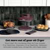 image:imageNinja Crispi Pro Glass Air Fryer 6in1 Cyberspace AS101CY  Max crisp air fry bake roast recrisp dehydrate 1800W 450F max 6Qt 25Qt containersCherry