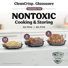 image:imageNinja Crispi Pro Glass Air Fryer 6in1 Cyberspace AS101CY  Max crisp air fry bake roast recrisp dehydrate 1800W 450F max 6Qt 25Qt containersCherry