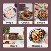 image:imageNinja Crispi Pro Glass Air Fryer 6in1 Cyberspace AS101CY  Max crisp air fry bake roast recrisp dehydrate 1800W 450F max 6Qt 25Qt containersCherry