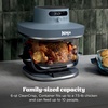 image:imageNinja Crispi Pro Glass Air Fryer 6in1 Cyberspace AS101CY  Max crisp air fry bake roast recrisp dehydrate 1800W 450F max 6Qt 25Qt containersCyberspace