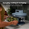 image:imageNinja Crispi Pro Glass Air Fryer 6in1 Cyberspace AS101CY  Max crisp air fry bake roast recrisp dehydrate 1800W 450F max 6Qt 25Qt containersCyberspace