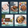 image:imageNinja Crispi Pro Glass Air Fryer 6in1 Cyberspace AS101CY  Max crisp air fry bake roast recrisp dehydrate 1800W 450F max 6Qt 25Qt containersCyberspace
