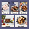 image:imageNinja Crispi Pro Glass Air Fryer 6in1 Cyberspace AS101CY  Max crisp air fry bake roast recrisp dehydrate 1800W 450F max 6Qt 25Qt containersDeep Amethyst