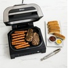 image:imageNinja DG551 Foodi Smart XL 6in1 Indoor Grill with Air Fry Roast Bake Broil amp Dehydrate Foodi Smart Thermometer 2nd Generation BlackSilver Renewed