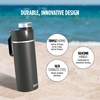 image:imageNinja DW2401GY Thirsti 24oz Travel Water Bottle For Carbonated Sparkling Drinks Colder and Fizzier Longer Leak Proof 24 Hrs Cold Dishwasher Safe Stainless Steel Insulated Tumbler Charcoal GrayBlack