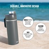 image:imageNinja DW2401GY Thirsti 24oz Travel Water Bottle For Carbonated Sparkling Drinks Colder and Fizzier Longer Leak Proof 24 Hrs Cold Dishwasher Safe Stainless Steel Insulated Tumbler Charcoal GrayGray
