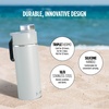 image:imageNinja DW2401GY Thirsti 24oz Travel Water Bottle For Carbonated Sparkling Drinks Colder and Fizzier Longer Leak Proof 24 Hrs Cold Dishwasher Safe Stainless Steel Insulated Tumbler Charcoal GrayWhite
