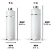 image:imageNinja DW2401GY Thirsti 24oz Travel Water Bottle For Carbonated Sparkling Drinks Colder and Fizzier Longer Leak Proof 24 Hrs Cold Dishwasher Safe Stainless Steel Insulated Tumbler Charcoal GrayWhite