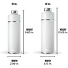 image:imageNinja DW2401GY Thirsti 24oz Travel Water Bottle For Carbonated Sparkling Drinks Colder and Fizzier Longer Leak Proof 24 Hrs Cold Dishwasher Safe Stainless Steel Insulated Tumbler Charcoal GrayWhite