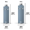 image:imageNinja DW2401GY Thirsti 24oz Travel Water Bottle For Carbonated Sparkling Drinks Colder and Fizzier Longer Leak Proof 24 Hrs Cold Dishwasher Safe Stainless Steel Insulated Tumbler Charcoal GrayBlue