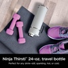 image:imageNinja DW2401GY Thirsti 24oz Travel Water Bottle For Carbonated Sparkling Drinks Colder and Fizzier Longer Leak Proof 24 Hrs Cold Dishwasher Safe Stainless Steel Insulated Tumbler Charcoal GrayWhite