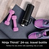 image:imageNinja DW2401GY Thirsti 24oz Travel Water Bottle For Carbonated Sparkling Drinks Colder and Fizzier Longer Leak Proof 24 Hrs Cold Dishwasher Safe Stainless Steel Insulated Tumbler Charcoal GrayBlack