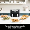 image:imageNinja DZ090 Foodi 6 Quart 5in1 DualZone 2Basket Air Fryer with 2 Independent Frying Baskets Match Cook amp Smart Finish to Roast Bake Dehydrate amp More for Quick Snacks amp Small Meals BlackBlack