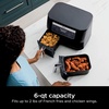 image:imageNinja DZ090 Foodi 6 Quart 5in1 DualZone 2Basket Air Fryer with 2 Independent Frying Baskets Match Cook amp Smart Finish to Roast Bake Dehydrate amp More for Quick Snacks amp Small Meals BlackBlack