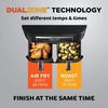 image:imageNinja DZ090 Foodi 6 Quart 5in1 DualZone 2Basket Air Fryer with 2 Independent Frying Baskets Match Cook amp Smart Finish to Roast Bake Dehydrate amp More for Quick Snacks amp Small Meals BlackBlack