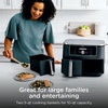 image:imageNinja DZ401 Foodi 10 Quart 6in1 DualZone XL 2Basket Air Fryer with 2 Independent Frying Baskets Match Cook amp Smart Finish to Roast Broil Dehydrate for Quick Easy FamilySized Meals Grey  Air fry roast broil bake reheat dehydrate 2 independent 5 Qt baskets Match Cook IQ Boost10QT  DualZone Grey